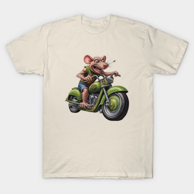 Mean    Rat on bike T-Shirt by CS77